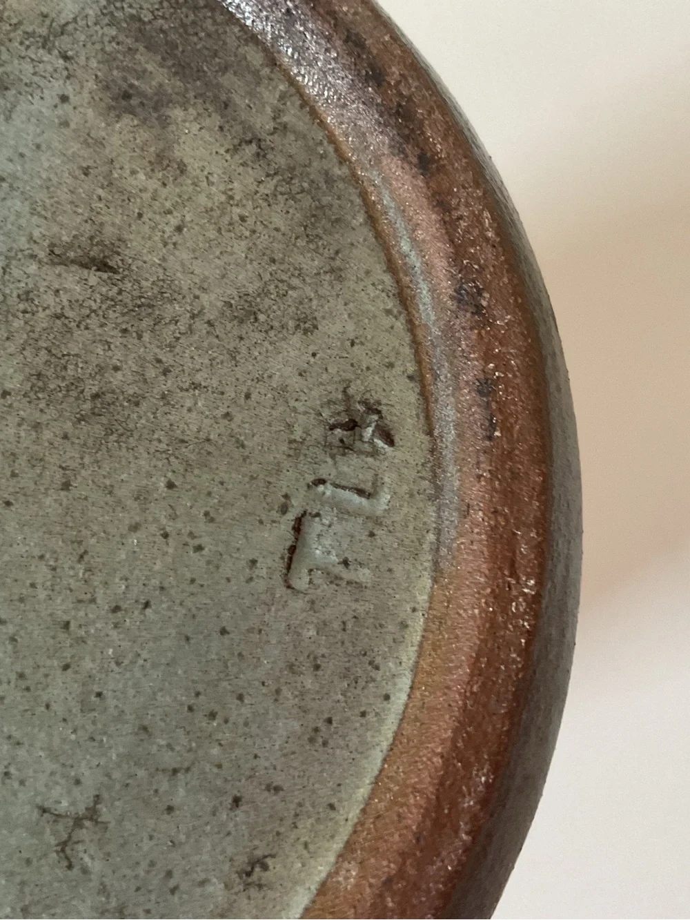 Textured Blue and Brown Decorative Ceramic Vase, made in Cameroon
